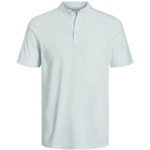 Jack & Jones Jjepaulos Mao Polo Ss Noos herenshirt, Soothing Sea, XXL