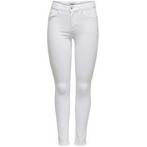 ONLY Dames skinny fit jeans ONLBlush Mid enkels, wit, L34