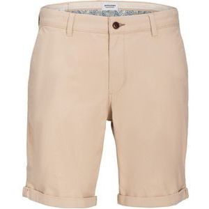JACK & JONES Fury Shorts regular fit - heren chino korte broek - beige - Maat: M