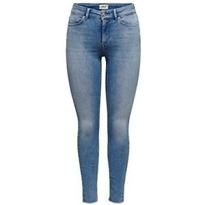 ONLY ONLBlush Mid Skinny Fit Jeans voor dames, grijs (Light Medium Blue Denim), M