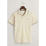 GANT Regular Fit Polo shirt Korte mouw beige