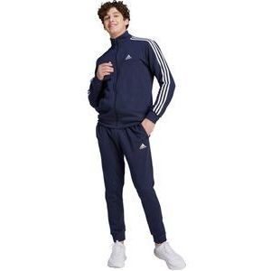 adidas Sportswear Basic 3-Stripes Fleece Trainingspak - Heren - Blauw- L