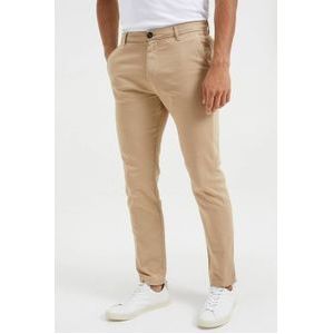 WE Fashion slim fit hybrid jog stretch chino greige