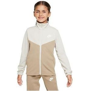 Nike FD3067-072 K NSW TRACKSUIT POLY FZ HBR jack unisex kinderen LIGHT BONE/KHAKI/WITE maat L