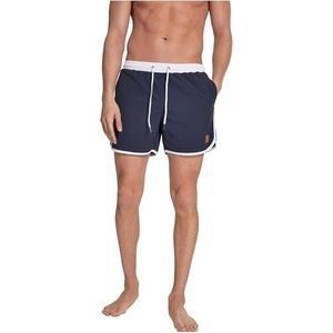 Urban Classics Heren zwembroek retro zwemshorts, tweekleurige zwemshorts voor heren verkrijgbaar in vele kleuren, maten XS - 5XL, navy/wit, XL