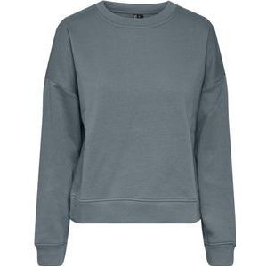 Pieces Dames Sweater - Blauw - Loungewear Top - Dames trui zonder print - Maat S
