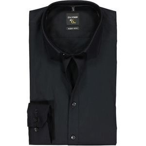 OLYMP No. Six super slim fit overhemd, zwart 39