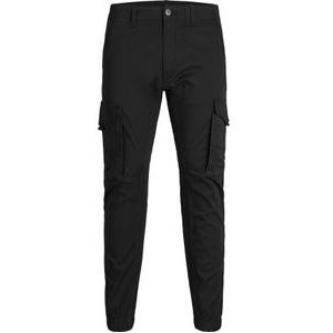 JACK & JONES Paul Lake Cargo loose fit, heren cargo broek, zwart -  Maat: 33/32