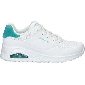 Skechers Uno - Pop Back Dames Sneakers - Wit;Mintgroen - Maat 42