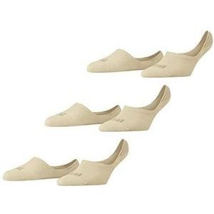 FALKE Dames Liner sokken Step High Cut 3-Pack W IN Katoen Onzichtbar eenkleurig 3 paar, Beige (Cream 4011) nieuw - milieuvriendelijk, 37-38