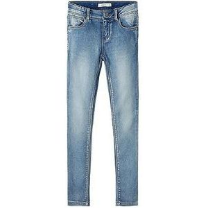 NAME IT Skinny Fit Jeans voor meisjes, blauw (medium blue denim), 134 cm