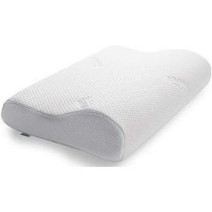 TEMPUR Original Slaapkussen Memory Foam, ergonomisch neksteunkussen voor zij- en rugslapers, stevig aanvoelend, Queen M (61 x 31 x 10/7 cm)