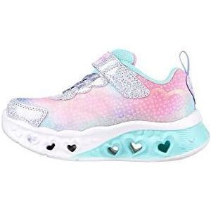 Skechers Flutter Heart Lights-Simply Sneaker, Lavendel/Multi, 4 Big Kid