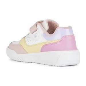 Geox J Illuminus Girl A Sneakers voor meisjes, Wit Multicolor, 37 EU