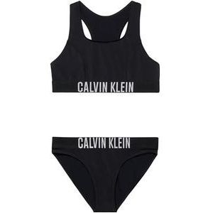 Calvin Klein Meisjes Bralette Bikini Set Nylon, Pvh Zwart, 14-16 jaar, Pvh Zwart, 14-16 Jaar