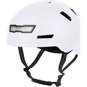 VINZ Nevis Speed Pedelec Helm Mat Wit | NTA 8776 goedgekeurd | Snorfiets helm Snorscooter | Geschikt voor Helmplicht Blauw Kenteken
