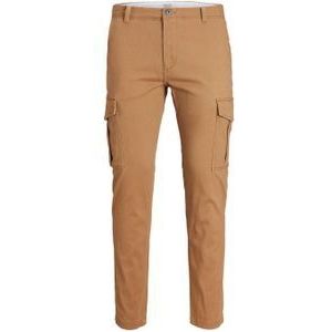 JACK & JONES Marco Joe Cargo loose fit, heren cargo broek, camel bruin -  Maat: 33/32