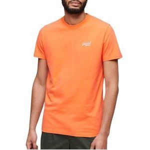 Superdry O-hals shirt vintage logo embleem koraal oranje - 3XL