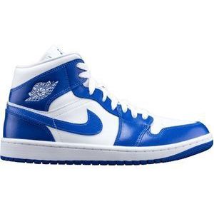 Sneakers Nike Air Jordan 1 Mid, White/Hyper Royal-White, Kentucky, BQ6472 104, EUR 37.5