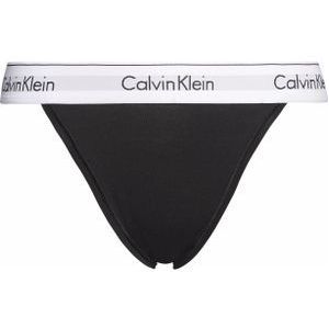 Calvin Klein dames high leg tanga (1-pack), tanga slip, zwart -  Maat: XL