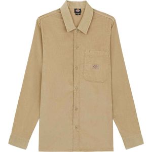 Dickies - Blouses - Corduroy Shirt LS Khaki voor Heren - Maat M - Kaki