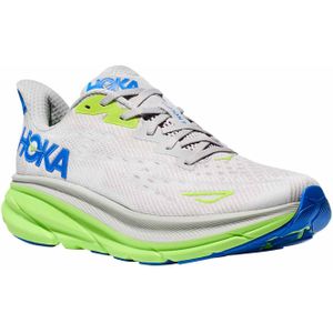 Hoka - Hardloopschoenen - Clifton 9 M Stardust / Electric Cobalt voor Heren - Maat 9 US - Wit