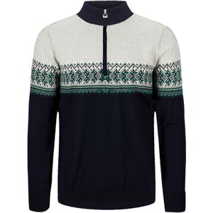 Dale of Norway - Truien - Hovden Sweater M Navy Bright Green Off White voor Heren van Wol - Maat M - Grijs