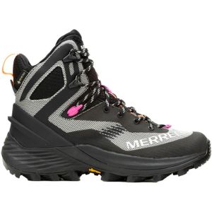 Merrell - Dames wandelschoenen - Rogue Hiker Mid Gtx Black-White voor Dames - Maat 38.5 - Zwart