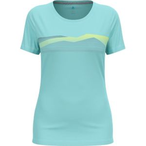 Odlo - Dames wandel- en bergkleding - F-Dry Ridgeline T-Shirt Crew Neck SS Aqua Haze voor Dames - Maat S - Groen