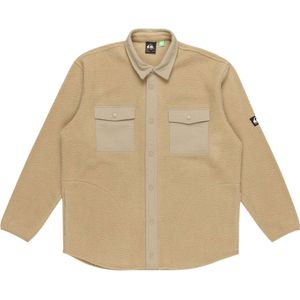 Quiksilver - Sweatshirts en fleeces - Clean Coast Shirt Twill voor Heren - Maat M - Beige