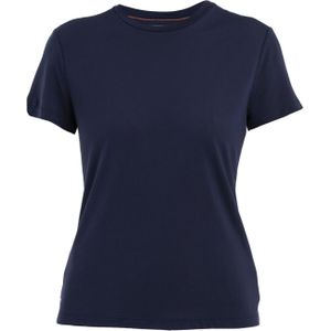 Icebreaker - Dames wandel- en bergkleding - W Merino Core SS Tee Midnight Navy voor Dames van Wol - Maat S - Marine blauw