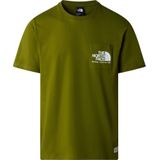 The North Face - T-shirts - M Berkeley California Pocket S/S Tee Forest Olive voor Heren van Katoen - Maat M - Kaki