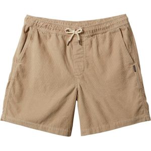 Quiksilver - Korte broeken - Taxer Cord Plaza Taupe voor Heren van Katoen - Maat L - Beige