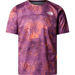 The North Face - Trail / Running kleding - M Sunriser S/S Vivid Flame Trailglyph voor Heren van Gerecycled Polyester - Maat L - Paars