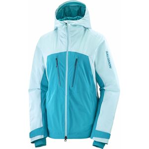 Salomon - Dames ski jassen - Brilliant Jacket W Enamel Blue/Limpet Shell voor Dames - Maat S - Blauw