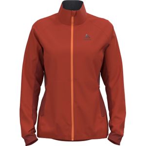 Odlo - Langlaufkleding - Jacket Brensholmen Cinnabar Spiced Apple voor Dames van Softshell - Maat S - Bordeauxrood