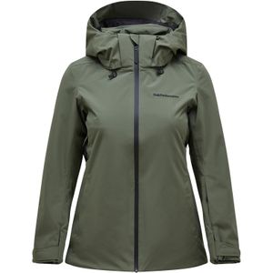 Peak Performance - Dames ski jassen - W Anima Jacket Pine Needle voor Dames - Maat L - Kaki