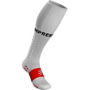 Compressport - Trail / Running kleding - Full Socks Run White voor Heren - Maat 42-44 - Wit