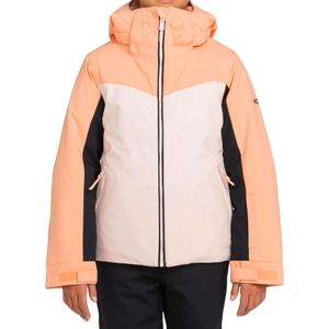 Roxy - Kinder ski jassen - Free Jet Block Girl Jacket Peach Pink voor Unisex - Kindermaat 14 jaar - Roze