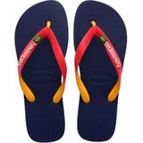 Havaianas - Sandalen en slippers - Brasil Mix Navy Blue/Ruby Red voor Heren - Maat 39-40 - Marine blauw