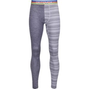 Ortovox - Thermokleding - 185 Rock'N'Wool Long Pants M Grey Blend voor Heren van Wol - Maat M - Grijs