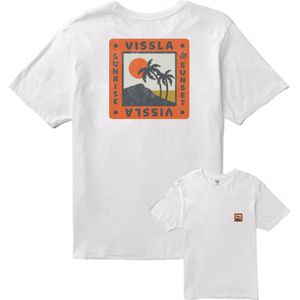 Vissla - T-shirts - Sunrise Organic Tee White voor Heren van Katoen - Maat M - Wit