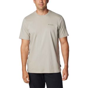 Columbia - T-shirts - Explorers Canyon Back SS Flint Grey Epicamp Graphic voor Heren van Katoen - Maat XL - Grijs