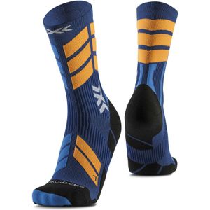 X-Socks - Langlaufkleding - X-Country Perform Crew Marine/Orange voor Unisex - Maat 45-47 - Marine blauw