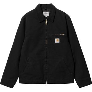 Carhartt - Jassen - Detroit Jacket Black / Black voor Heren van Nylon - Maat M - Zwart