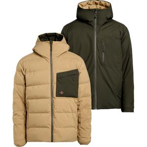 The Mountain Studio - Donsjassen - WindstopperÂ® Gore-Tex Labs Reversible Down Jacket Forest Green Sand voor Heren - Maat M - Bruin