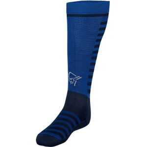 Norrona - Toerskikleding - Lyngen Light Weight Merino Socks Long Limoges voor Unisex van Wol - Maat 40-42 - Blauw