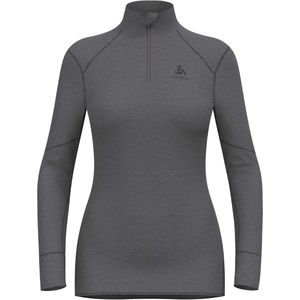 Odlo - Dames thermokleding - BL Top Turtle Neck LS Half Zip Active X-Warm W Odlo Steel Grey voor Dames - Maat XS - Grijs