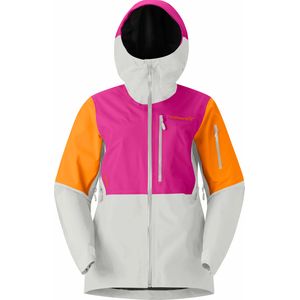 Norrona - Dames ski jassen - Lofoten Gore-Tex Jacket Festival W'S Fuchsia/Oatmeal voor Dames - Maat M - Roze