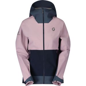 Scott - Dames toerskikleding - Jacket W's DryoSpun 3L Remix Metal Blue Cloud Pink voor Dames - Maat M - Roze